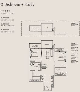 the-sen-floor-plan-2-bedroom-type-b4-singapore