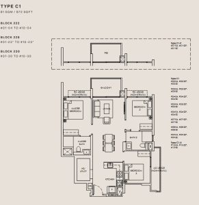 the-sen-floor-plan-3-bedroom-type-c1-singapore