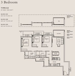 the-sen-floor-plan-3-bedroom-type-c2-singapore